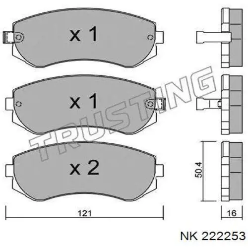 222253 NK pastillas de freno delanteras