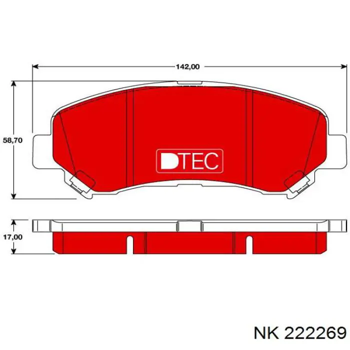 222269 NK pastillas de freno delanteras