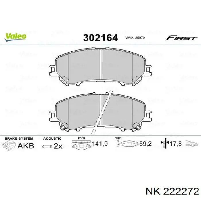 Pastillas de freno delanteras Nissan Qashqai 2 J11
