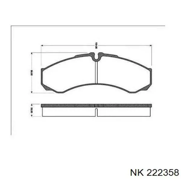 222358 NK pastillas de freno traseras