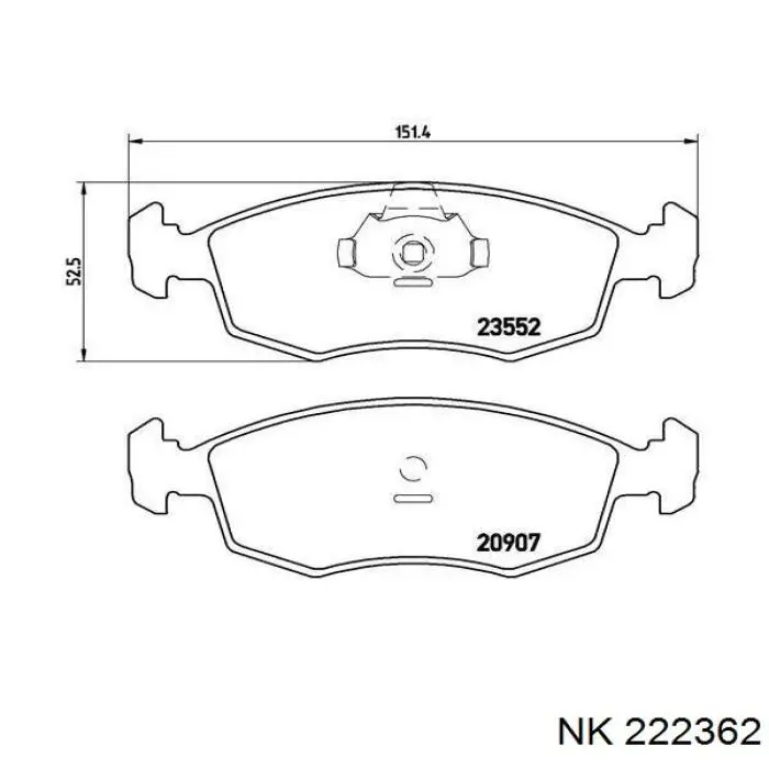 Pastillas de freno delanteras Fiat Punto 2 188