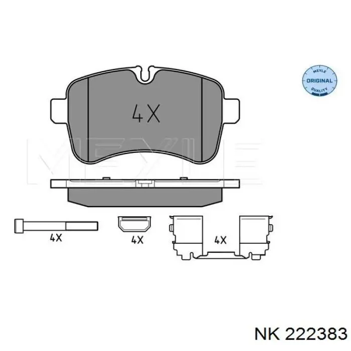 222383 NK pastillas de freno traseras