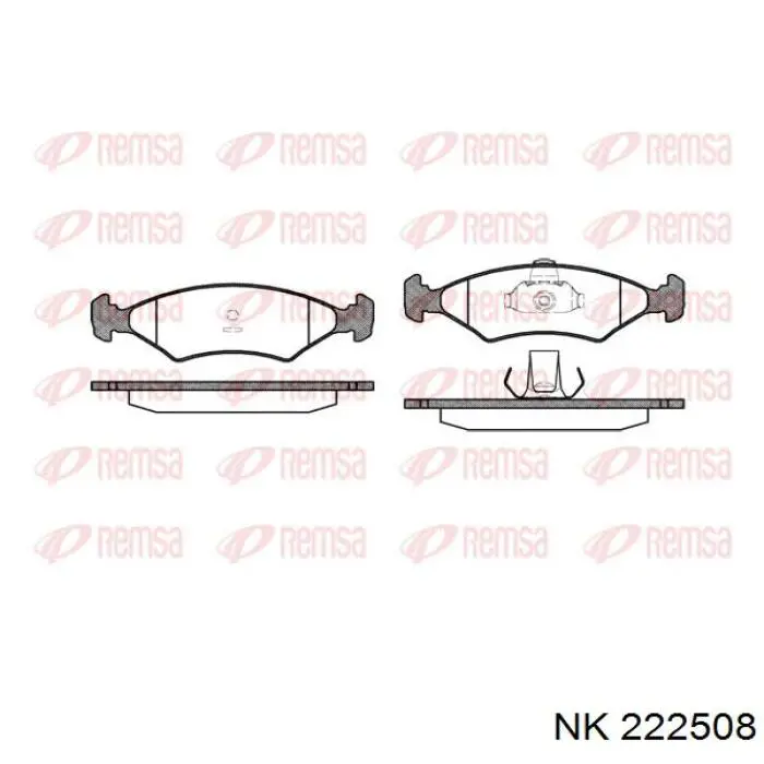 222508 NK pastillas de freno delanteras