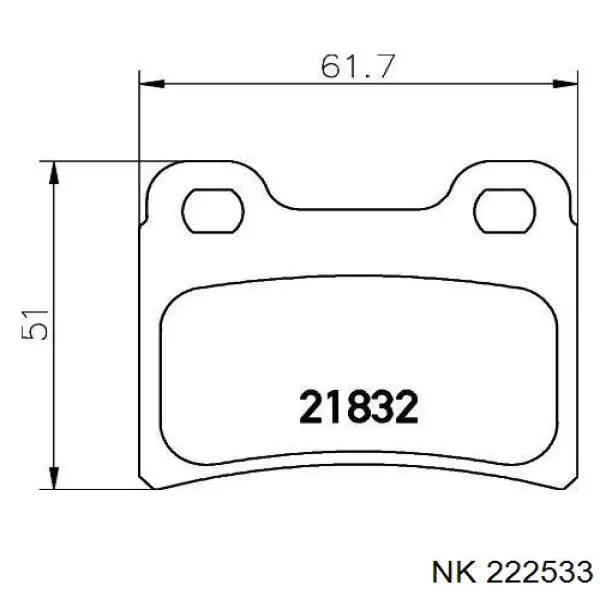 222533 NK pastillas de freno traseras