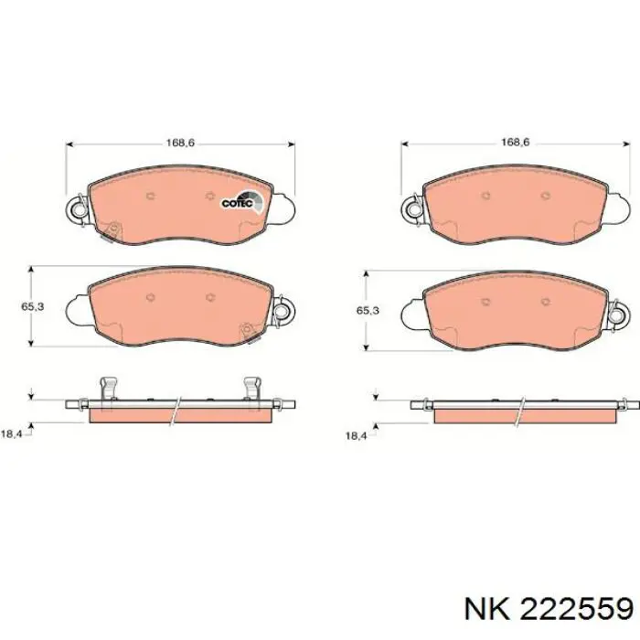 222559 NK pastillas de freno delanteras