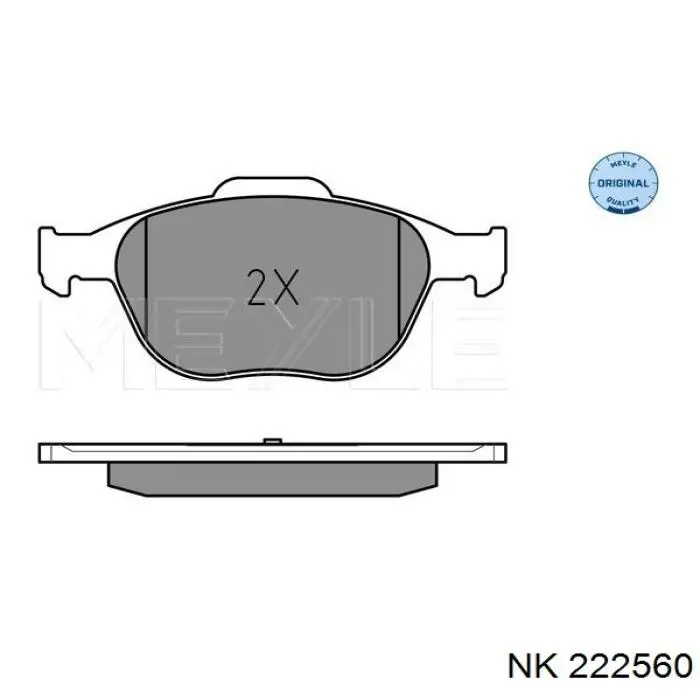 222560 NK pastillas de freno delanteras