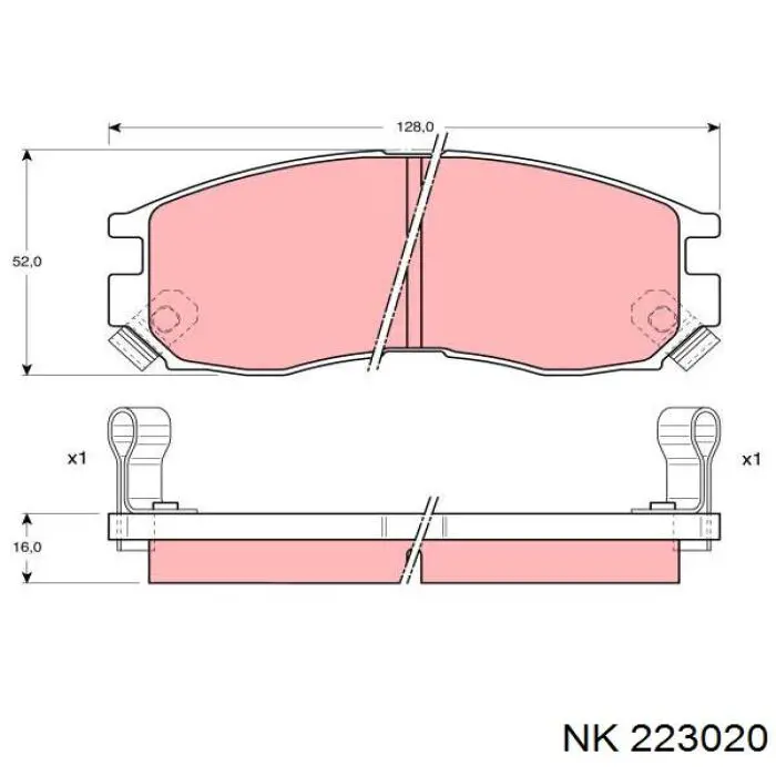 223020 NK pastillas de freno delanteras