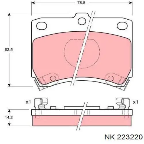 Pastillas de freno delanteras Mazda 323 BA