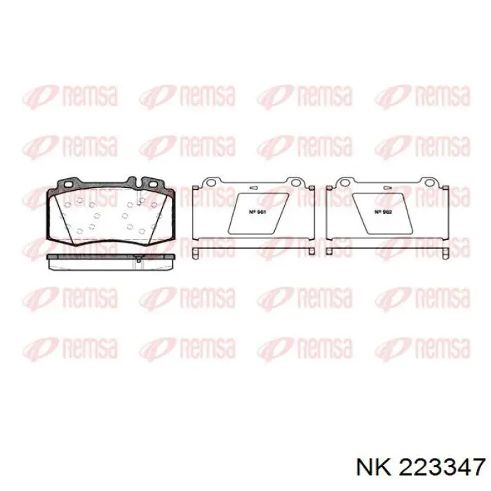 223347 NK pastillas de freno delanteras