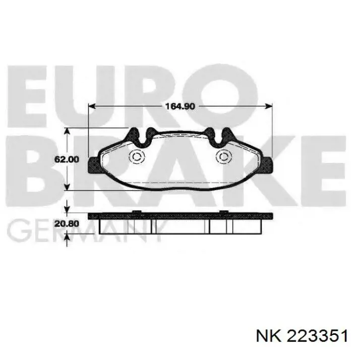 223351 NK pastillas de freno delanteras