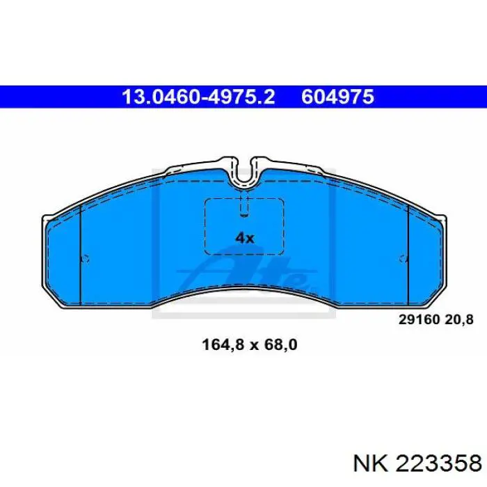 223358 NK pastillas de freno traseras