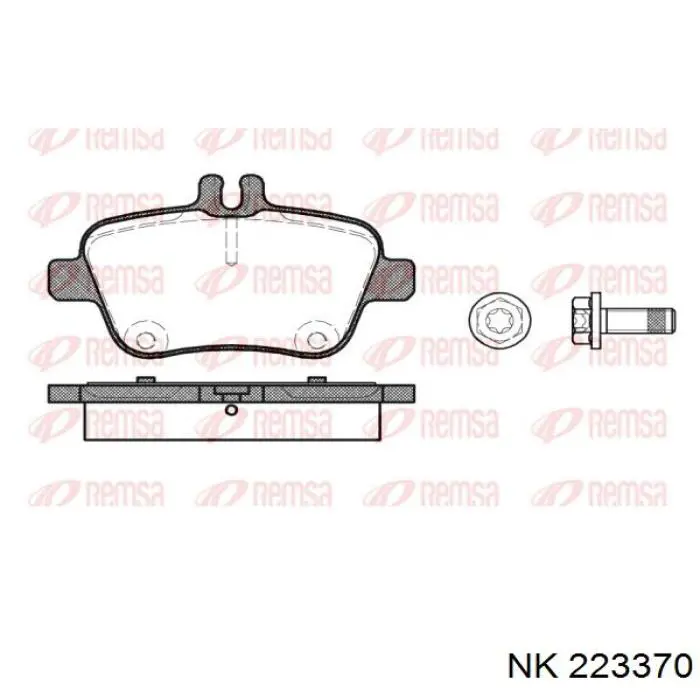 223370 NK pastillas de freno traseras