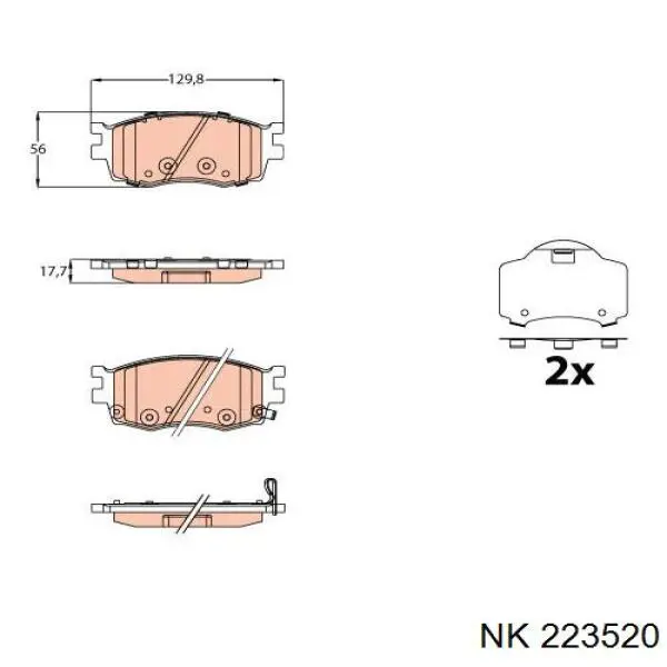 223520 NK pastillas de freno delanteras