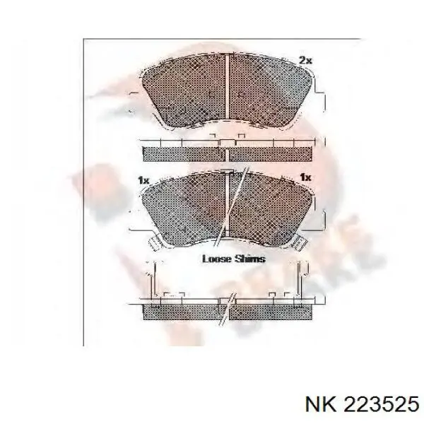 Comprar 223525 NK Pastillas delanteras de freno