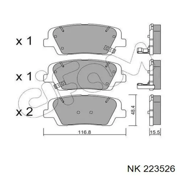 223526 NK pastillas de freno delanteras