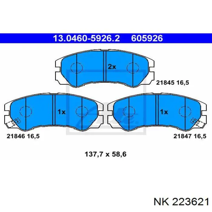 223621 NK pastillas de freno delanteras