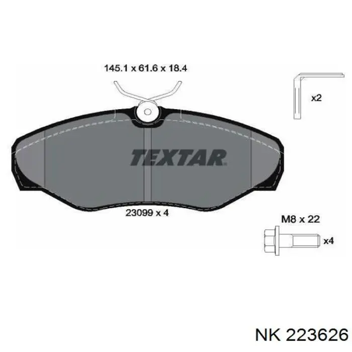 Pastillas de freno delanteras Renault Trafic 2 FL
