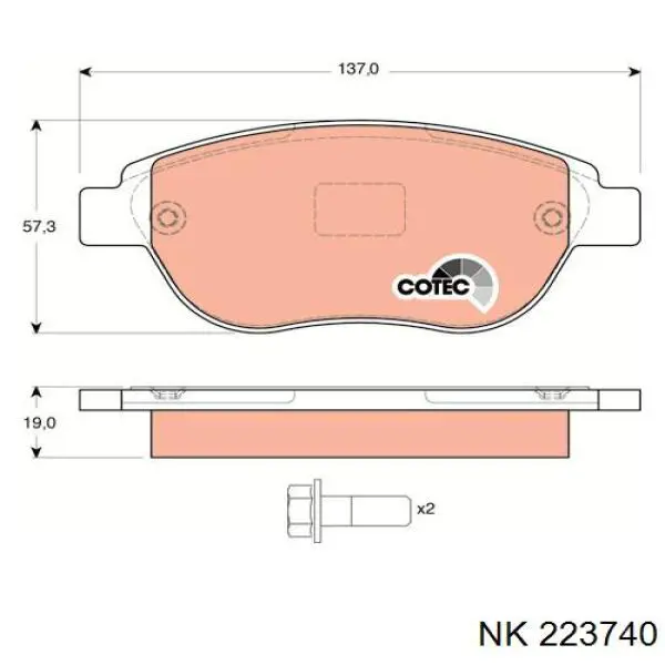 Pastillas de freno delanteras Citroen C3 1 FC