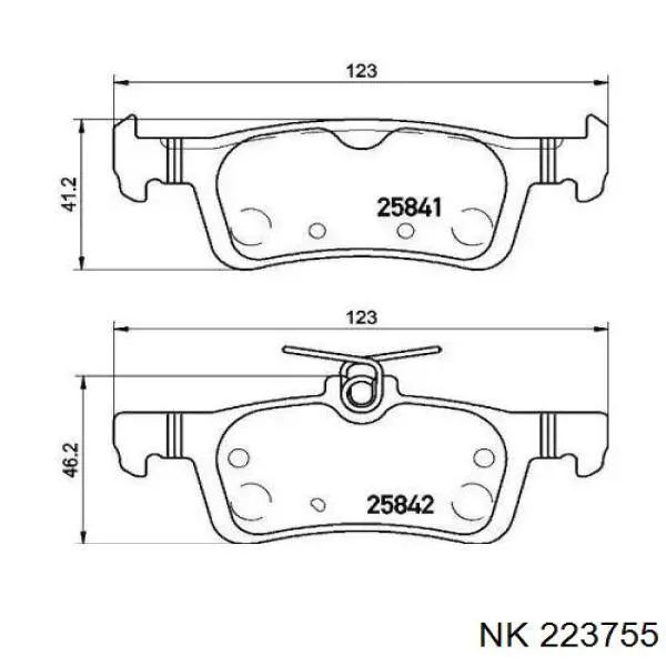 223755 NK pastillas de freno traseras