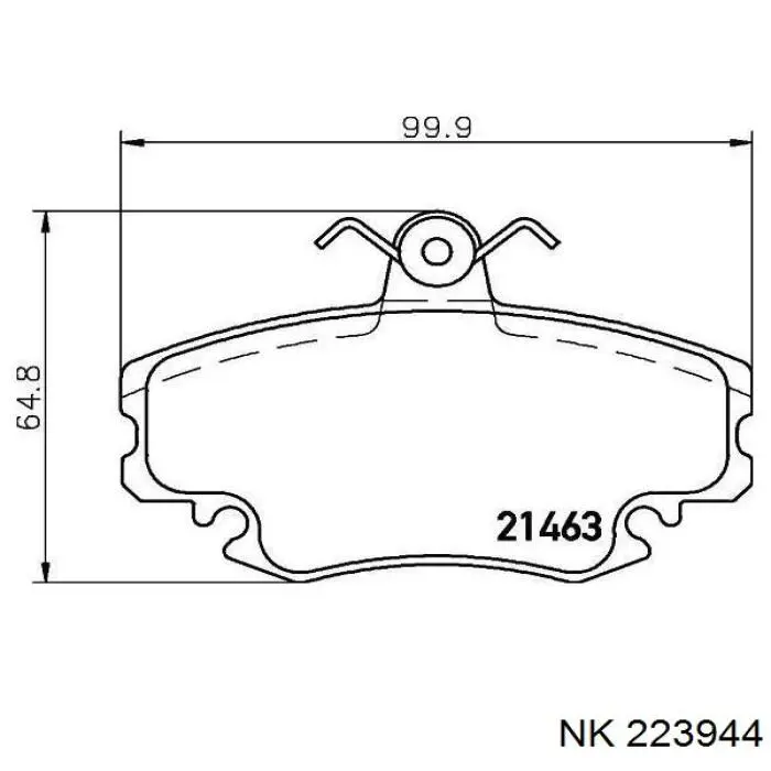 Pastillas de freno delanteras Peugeot 205 2 20A, C