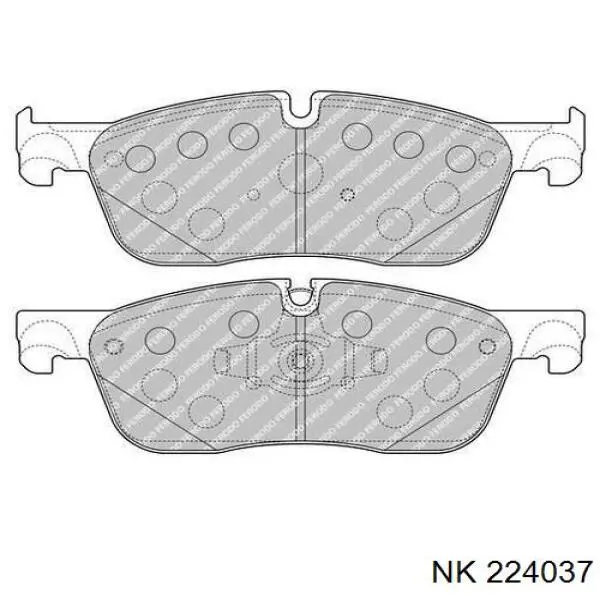 224037 NK pastillas de freno delanteras