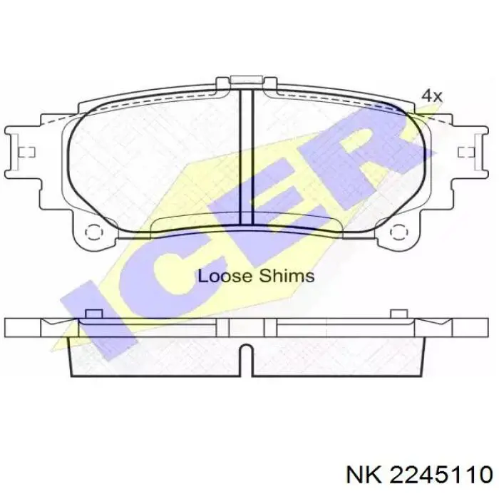 2245110 NK pastillas de freno traseras