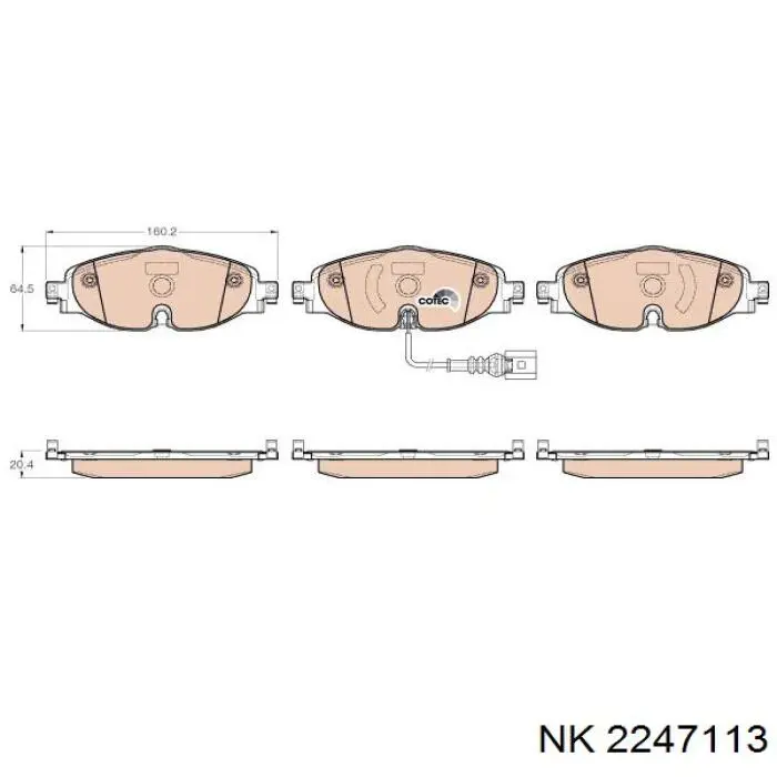 Pastillas de freno delanteras Volkswagen Tiguan 1 5N1, 5N2