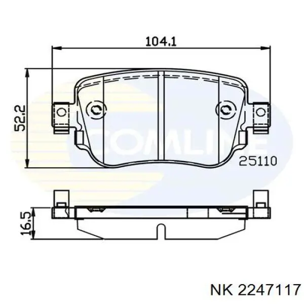 2247117 NK pastillas de freno traseras