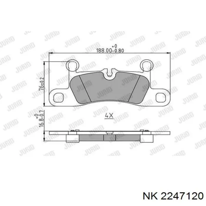 2247120 NK pastillas de freno traseras