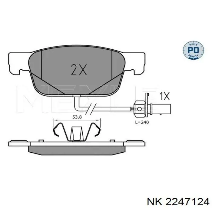 2247124 NK pastillas de freno delanteras