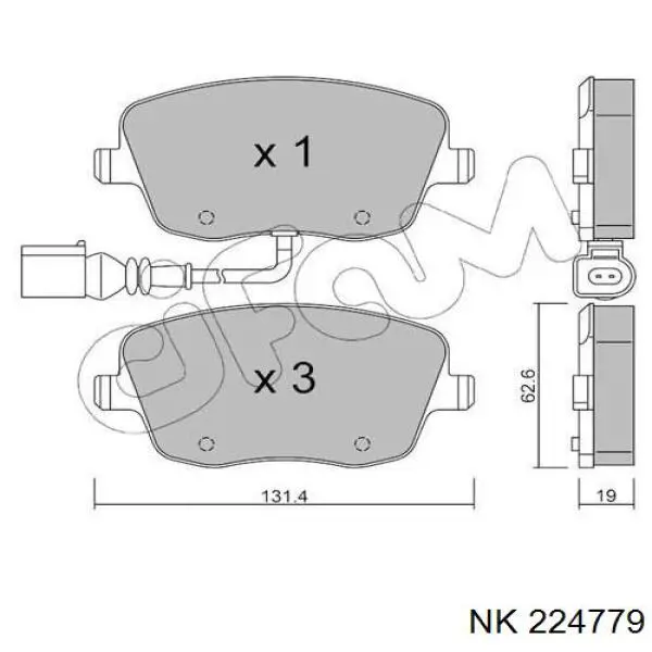 224779 NK pastillas de freno delanteras