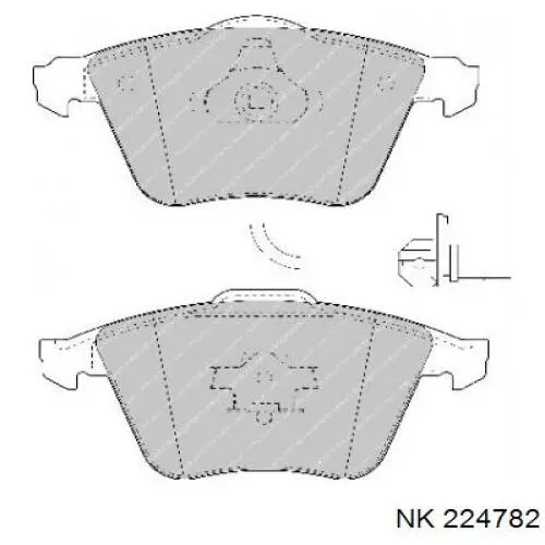 224782 NK pastillas de freno delanteras
