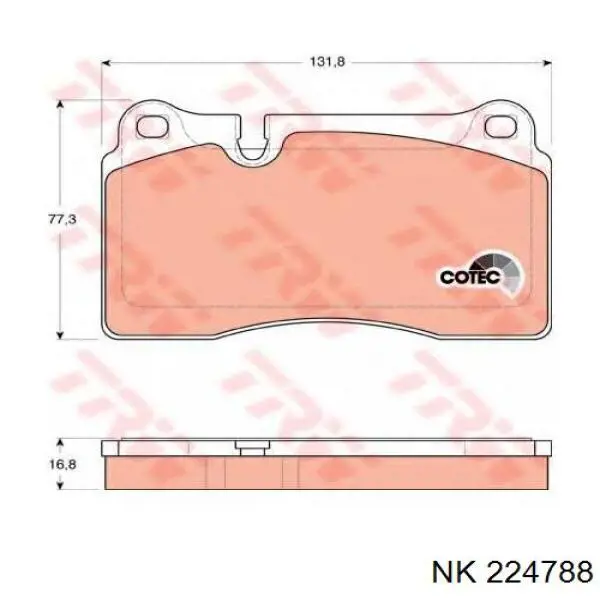 224788 NK pastillas de freno delanteras