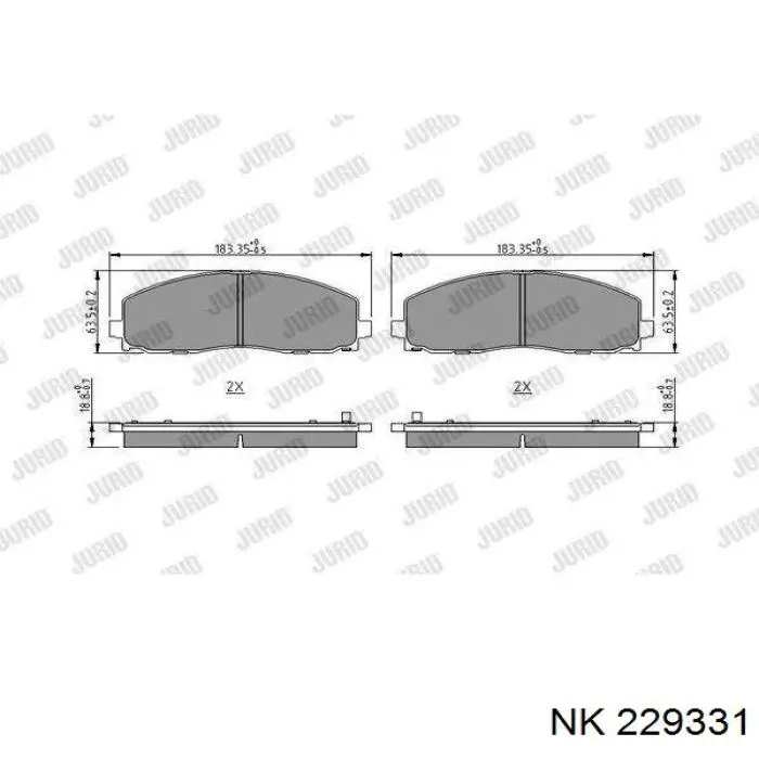 229331 NK pastillas de freno delanteras