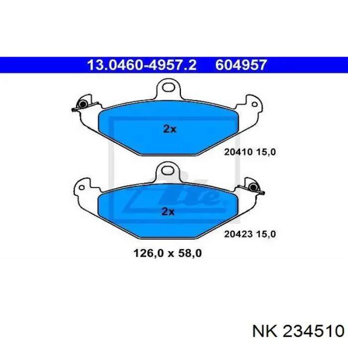 234510 NK chapa protectora contra salpicaduras, disco de freno trasero derecho