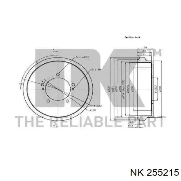 Tambor de freno trasero para Suzuki Grand Vitara FT, HT