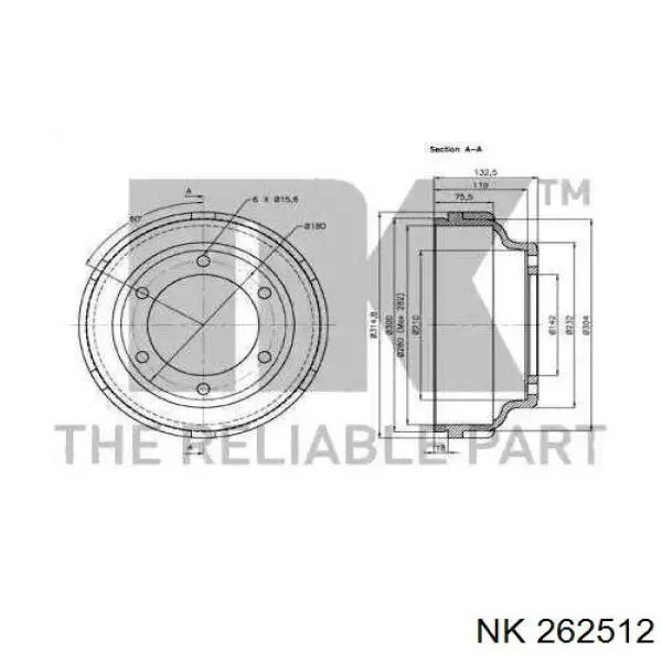 Comprar Tambor de freno trasero Ford Transit  V184/5 a bajo precio
