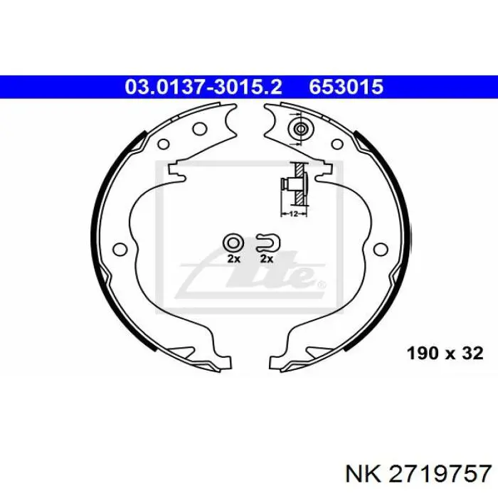 2719757 NK zapatas de freno de mano