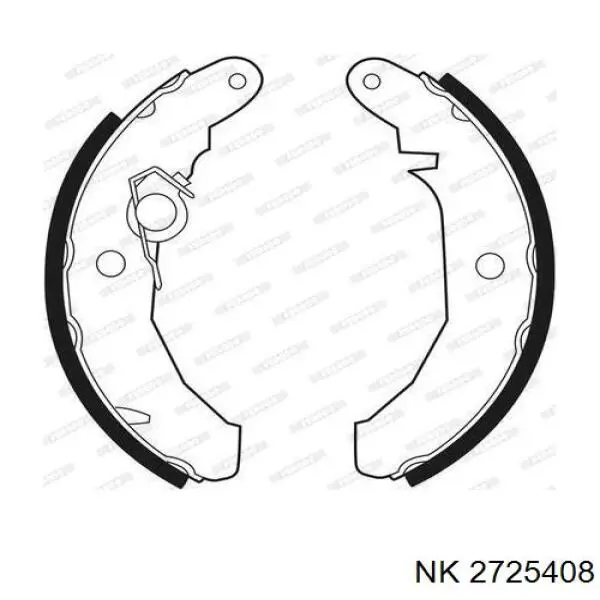 2725408 NK zapatas de frenos de tambor traseras