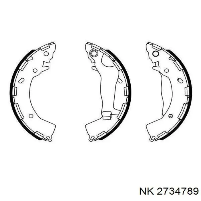 2734789 NK zapatas de frenos de tambor traseras