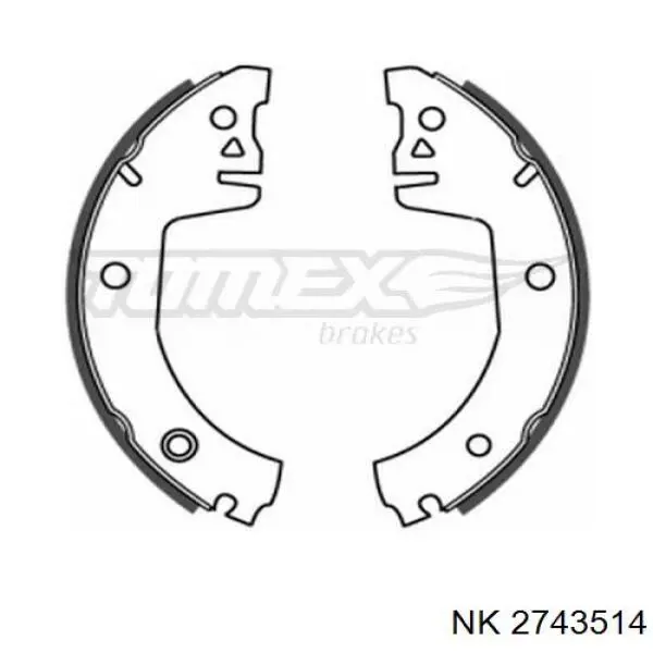 2743514 NK zapatas de frenos de tambor traseras