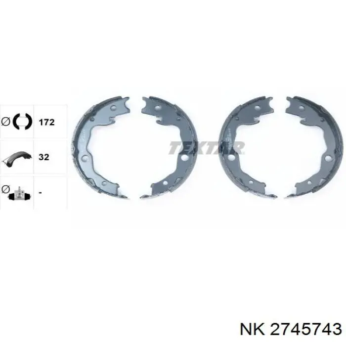 Juego de zapatas de frenos, freno de estacionamiento Nissan Tiida C11X