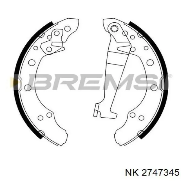 Zapatas de freno traseras NK 2747345
