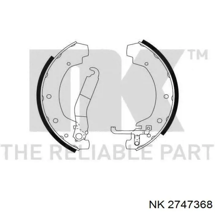 2747368 NK zapatas de frenos de tambor traseras
