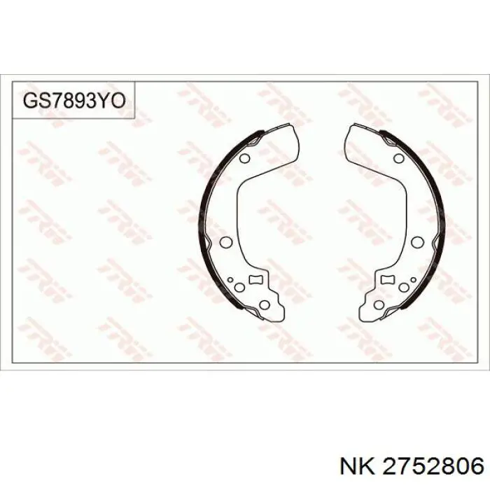 2752806 NK zapatas de frenos de tambor traseras