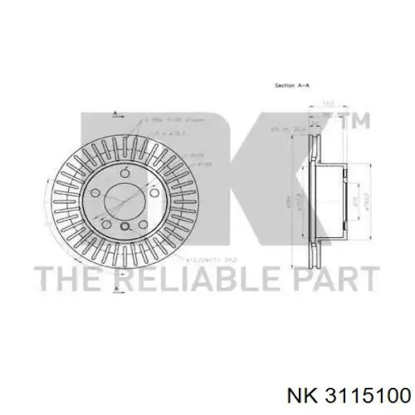 3115100 NK freno de disco delantero