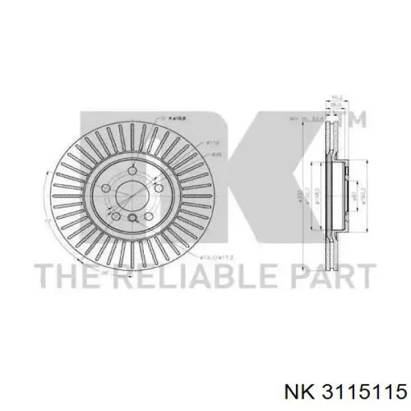 3115115 NK freno de disco delantero
