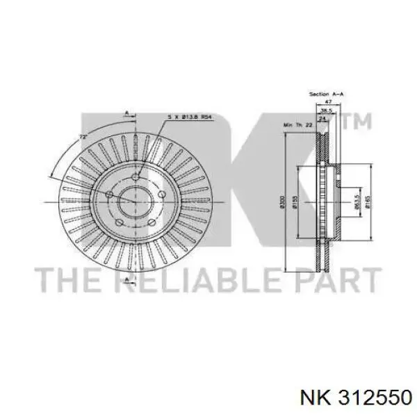 Freno de disco delantero Jaguar X-type CF1