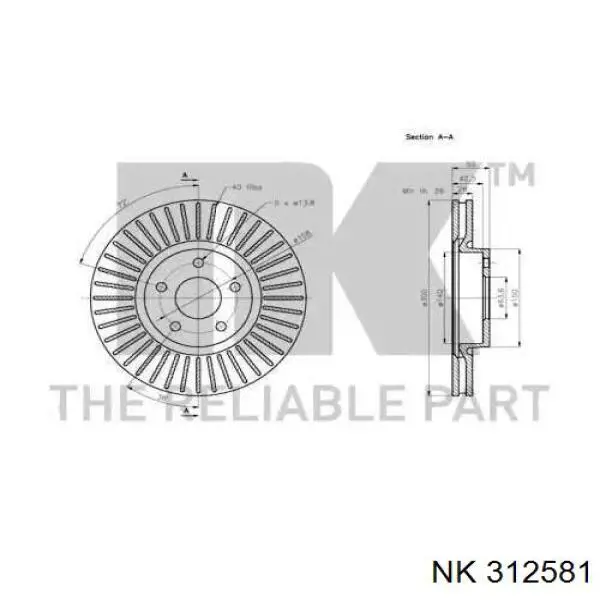 312581 NK freno de disco delantero