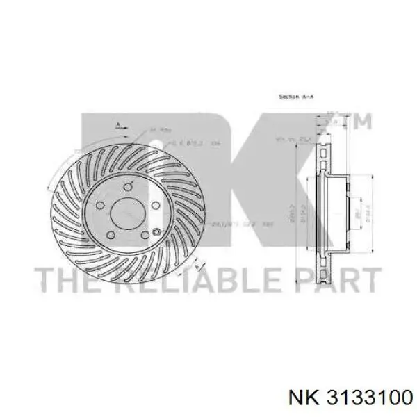 3133100 NK freno de disco delantero